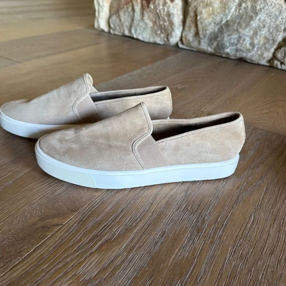 VINCE Blair 5 Slip-On Suede Sneakers Dogwood Pink/Nude Size 7